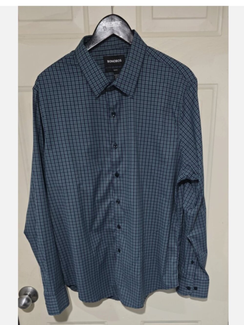 Bonobos Men’s Slim Fit Button-Down Tech Dress LS Shirt XL / Extra LARGE - GREEN